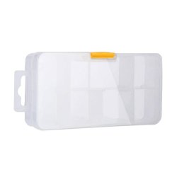 Cutie Mica Depozitare Scule Deli, Plastic, 138x70x30 mm, Compartimentare Interioara Flexibila, Cutie pentru Scule, Cutie de Scule, Cutie Depozitare Scule, Cutii Scule, Cutie pentru Unelte, Cutie de Unelte, Cutie Depozitare Unelte