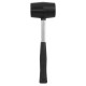 Ciocan din Cauciuc Dekton, 450 g, Negru, Ciocane din Cauciuc, Ciocan cu Maner Antiderapant, Ciocan Cauciuc pentru Fixarea Placilor de Gresie, Ciocan Cauciuc pentru Parchet, Scule de Mana, Ciocan Cauciuc Camping