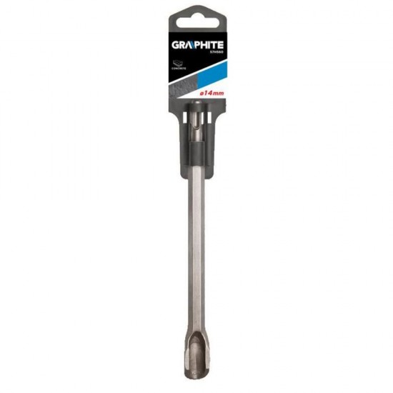 Dalta pentru Adancit cu Varf Tip "U" pentru Beton, cu Prindere SDS Plus, Graphite, 14x250x22 mm, Dalta pentru Beton, Dalta Plata, Dalta pentru Bormasina, Dalta cu Prindere SDS Plus, Dalta Plata pentru Beton, Dalta pentru Scos Gresia