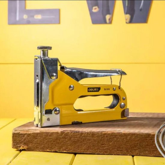 Tacker Metalic Deli, Lovitura Reglabila, 3 Tipuri de Capse