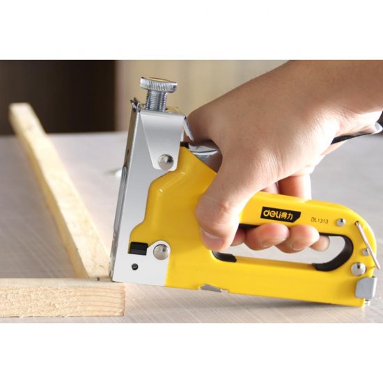 Tacker Metalic Deli, Lovitura Reglabila, 3 Tipuri de Capse