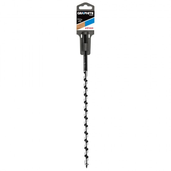 Burghiu Elicoidal pentru Lemn Graphite, 8x250 mm, Burghiu Lemn, Burghiu Bormasina, Burghiu pentru Lemn Graphite, Burghiu pentru Lemn, Burghiu Graphite, Burghiu Elicoidal