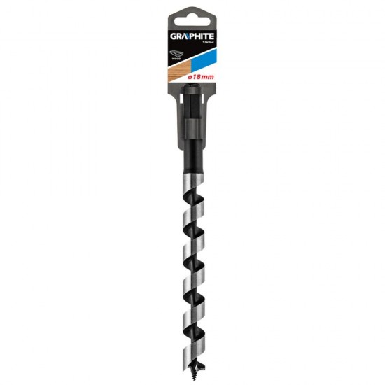 Burghiu Elicoidal pentru Lemn Graphite, 18x250 mm, Burghiu Lemn, Burghiu Bormasina, Burghiu pentru Lemn Graphite, Burghiu pentru Lemn, Burghiu Graphite, Burghiu Elicoidal