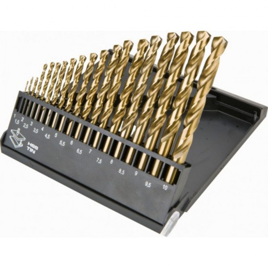 Set 19 Burghie HSS TiN pentru Metal Graphite, Diametru 1-10 mm, Burghiu Metal, Burghiu Otel, Burghiu Placi Metalice, Burghiu Gaurire Metal, Burghiu din Otel, Burghiu Gaurire Otel, Burghie Metal, Burghie Otel, Burghie din Otel, Burghie Gaurire, Set Burghie