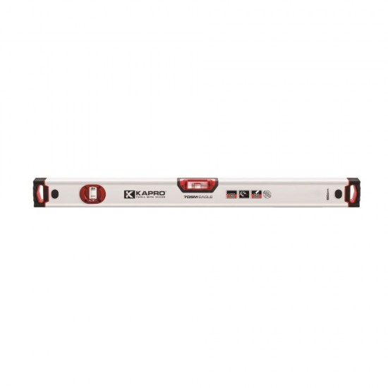 Nivela Optivision cu 2 Bule de Masurare, Kapro, 80 cm, Alba, Nivela cu Bule Masurare, Nivela 2 Bule, Nivela pentru Masurat, Boloboc Masurare, Boloboc cu 2 Bule, Boloboc