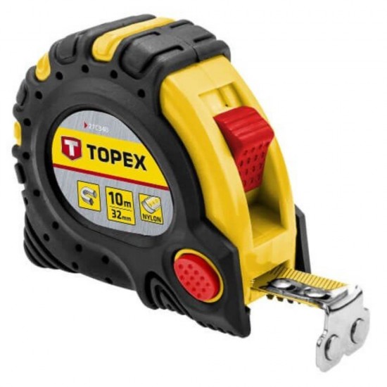 Ruleta TOPEX, Banda de Otel, Blocare Manuala, 10mx32mm, 1 buc, Ruleta din Banda de Otel, Ruleta cu Blocare, Ruleta 10m, Ruleta cu Blocare Manuala, Ruleta din Banda de Otel cu Blocare, Ruleta din Banda de Otel cu Blocare Manuala