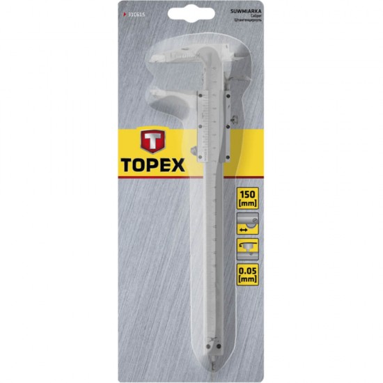 Subler Metalic Topex, 0.05 mm Precizie, 230 mm Lungime, Subler Topex, Subler 0.05 mm, Subler 230 mm, Sublere Metalice Topex, Sublere Topex, Subler Clasic, Sublere Clasice, Subler de Metal, Sublere de Metal, Instrument de Masurare Fina