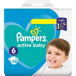 Scutece pentru Copii Pampers Active Baby Giant Pack+, Nr. 6, 68 Bucati, Scutece Copii, Scutece Bebelusi, Scutec Copii, Scutece de Copii, Scutece Pampers, Pampers Scutece, Scutece Chilot, Pampers Chilot, Scutece Nr. 6, Pampers Bebelusi, Scutece de Bebelusi