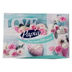 Batiste Demachiante PAPIA, 2 Straturi, 16x21 cm, 120 Buc/Set, Albe, Batiste Demachiante Unica Folosinta, Servetele Demachiante, Servetele Uscate, Batiste din Hartie, Servetele Cosmetice