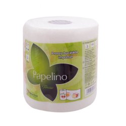 Rola Prosoape de Bucatarie Papelino Finesse, 2 Straturi, 175 Foi, 20x22 cm, 280 g, 100% Celuloza, Albe, Imprimate, Rola Prosoape de Hartie 2 Straturi, Rola 175 Prosoape de Bucatarie, Rola de Prosoape de Bucatarie, Rola cu Prosoape de Bucatarie