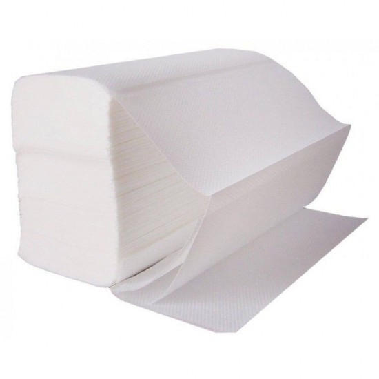 Prosoape Hartie Pliate, 2 Straturi, 160 Foi/Pachet, 23x25 cm, 20 Pachete/Bax, Greutate 310 g, Culoare Alba, Prosoape Unica Folosinta Pliate, Prosoape Hartie Dispenser, Prosoape Pliate din Hartie, Prosoape Pliate Tip V
