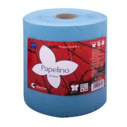 Prosoape Hartie Papelino, 650 Foi/Rola, 35x25.5 cm, 1 Strat, Culoare Albastra, Greutate 1600 g, Rola Hartie, Prosoape Hartie in Rola pentru Bucatarie, Rola Servetele Bucatarie, Prosoape Unica Folosinta, Prosoape din Hartie si Servetele