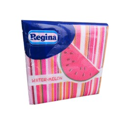 Servetele de Masa, Regina Party, 45 Buc/Set, Model Pepene Rosu, 30x29 cm, 1 Strat, Multicolore, Servetele de Masa Un Singur Strat Regina, Regina Servetele de Masa, Servetele de Masa Colorate, Servetele Decorative Regina