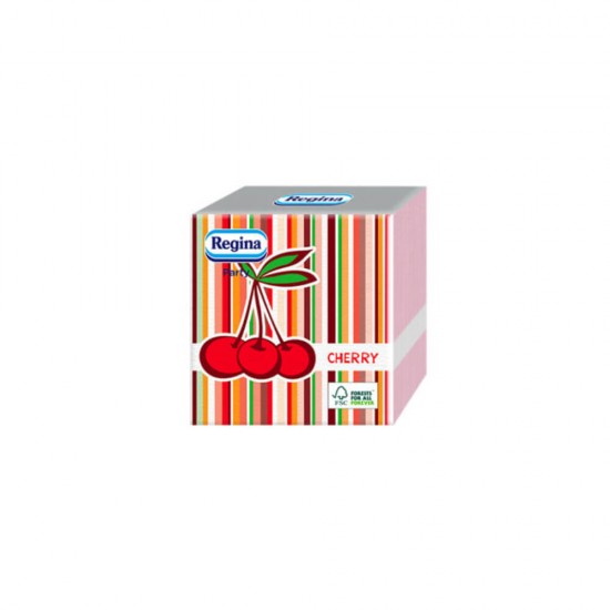 Servetele de Masa, Regina Party, 45 Buc/Set, Model Cherry, 30x29 cm, 1 Strat, Multicolore Servetele de Masa Un Singur Strat Regina, Regina Servetele de Masa, Servetele de Masa Colorate, Servetele Decorative Regina
