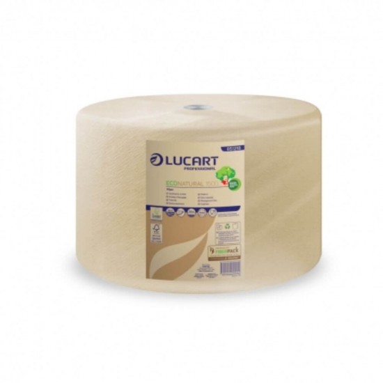 Prosoape Hartie Lucart, 2 Straturi, 1500 Foi/Rola, Lungime 510 m, Culoare Natur, Prosoape Hartie si Servetele, Monorola de Hartie, Prosoape de Hartie in Rola, Role de Hartie Absorbanta, Prosoape de Hartie pentru Maini, Prosoape de Hartie in Rola
