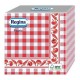  Servetele de Masa Regina Picnic, 45 Buc/Set, 33x33 cm, 1 Strat, Alb/Rosu, Servetele de Masa Un Singur Strat Regina, Regina Servetele de Masa, Servetele de Masa Colorate
