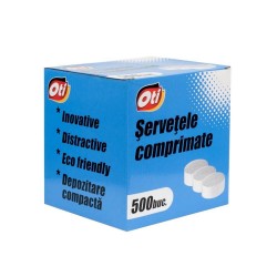 Servetele Comprimate OTI, 500 Servetele/Cutie, 1 Strat, Servetele Comprimate Igienice, Servetele Comprimate Biodegradabile, Servetele Comprimate Ecologice, Servetele Compacte, Servetele Ecologice, Servetele Bio