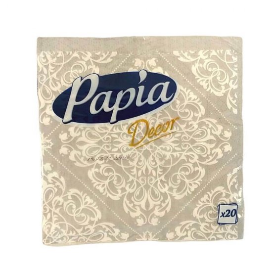 Set 20 Servetele Decorative PAPIA, 3 Straturi, 33x33 cm, Galbene, Pachete Servetele Decorative, Servetele Decorative cu Modele, Servetele Evenimente si Sarbatori, Servetele Festive, Servetele Ocazii, Set Servetele Masa Decorative cu Modele