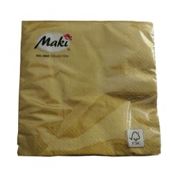 Servetele Aurii din Hartie MAKI Lunch, 20 Buc/Set, 33x33 cm, 3 Straturi, Servetele Aurii, Servetele Aurii de Masa, Servetele Aurii de Hartie, Servetele de Masa, Servetele Uscate, Set Servetele, Servetele Simple, Servetele MAKI