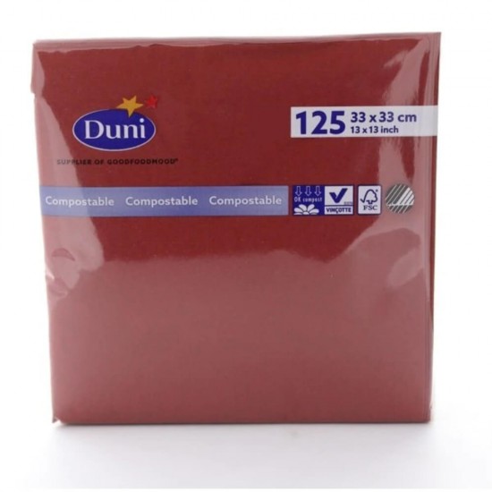 Servetele Bordo pentru Masa Duni, 125Buc/Pachet, 33x33 cm, 3 Straturi, Servetele, Servetele de Hartie, Servetele din Hartie, Servetele de Masa, Servetele pentru Masa, Servetele Decorative, Servetele Decorative de Hartie 
