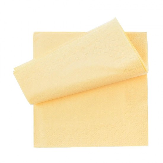 Servetele Masa OTI Uz Profesional, 3 Straturi, 33x33 cm, 250 Servetele/Set, Culoare Galbena, Servetele Galbene de Masa, Servetele de Masa Colorate, Servetele Decorative Galbene, Servetele de Masa Profesionale
