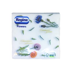 Pachet 45 Servetele de Masa Regina Flowers, 33x33 cm, 1 Strat, Model Flori, Servetele de Masa, Servetele Unica Folosinta, Pachet Servetele Masa, Servetele pentru Masa, Servetele de Bucatarie, Servetele 1 Strat, Servetele la Pachet, Servetele Patrate