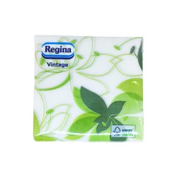 Pachet 45 Servetele de Masa Regina Vintage, 33x33 cm, 1 Strat, Alb/Verde, Servetele de Masa, Servetele Unica Folosinta, Pachet Servetele Masa, Servetele pentru Masa, Servetele de Bucatarie, Servetele 1 Strat, Servetele la Pachet, Servetele Patrate