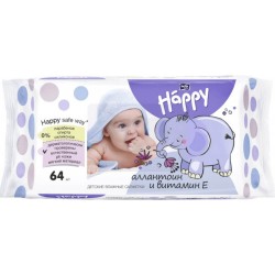 Set 64 Servetele Umede pentru Bebelusi Bella, cu Extract de Alantoina si Vitamina E