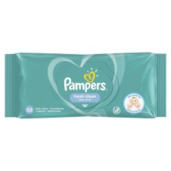 Servetele Umede Pampers Fresh Clean Baby Scent, 52 Buc/Set, Servetele fara Alcool si Parabeni, Servetele Umede pentru Copii, Servetele Umede Baby, Servetele Umede fara Alcool, Pampers Servetele Umede, Servetele Umede Bebelusi
