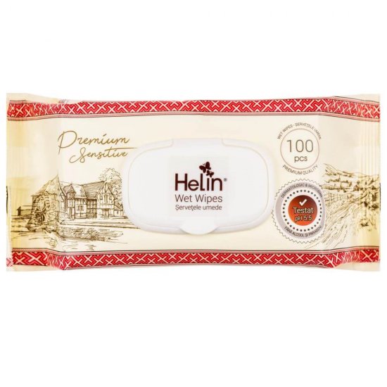 Set 100 Servetele Umede Helin, Motiv Traditional, Premium Sensitive, Servetele Umede Helin Premium Sensitive, Servetele Umede Premium Sensitive, Servetele Umede Sensitive Premium, Servetele Umede Delicate