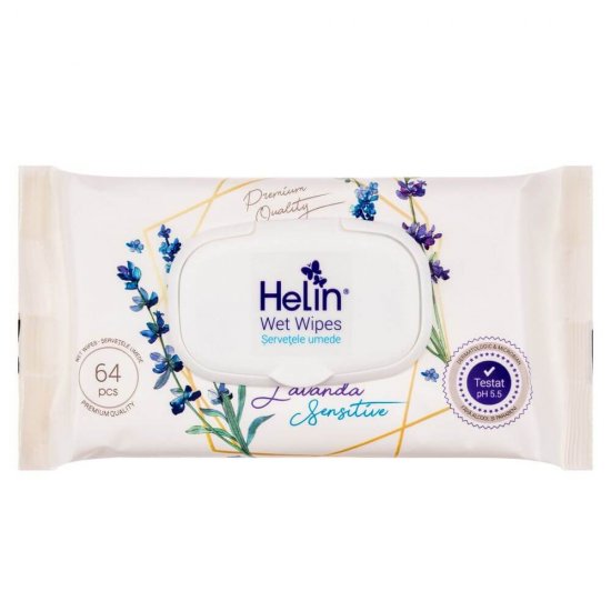 Set 64 Servetele Umede Helin, Lavanda Sensitive, Premium Quality, Servetele Umede Helin Premium Quality, Servetele Umede Premium Quality, Servetele Umede Sensitive Lavanda, Servetele Umede Lavanda Sensitive, Servetele Umede Lavanda