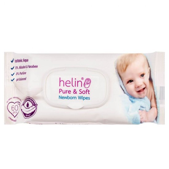 Set 60 Servetele Umede pentru Bebelusi Helin Pure and Soft, Servetele Umede Helin Pure and Soft, Servetele Umede Pure and Soft, Servetele Umede Bebelusi, Servetele Umede Fara Parfum, Servetele Umede Neparfumate, Servetele Umede Fara Alcool si Parabeni