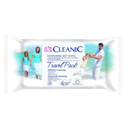 Servetele Umede Aqua CLEANIC, 40 Buc/Set, Servetele Umede, Servetele Delicate, Servetele Umede Pachet, Servetele Umede Maini si Corp, Servetele Dezinfectante, Servetele Aqua Travel Pack