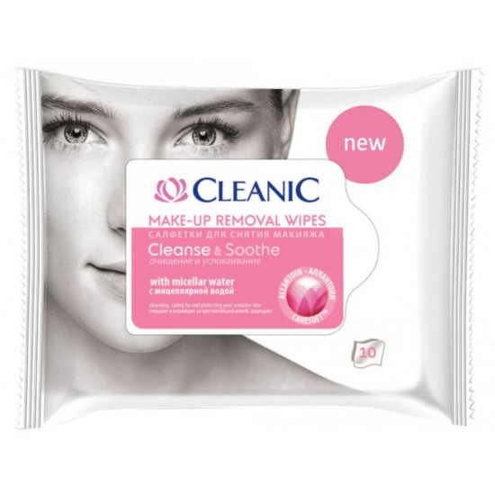 Servetele Umede Demachiante CLEANIC, 10 Buc/Set, Servetele Umede, Servetele Delicate, Servetele Umede pentru Curatare, Servetele Umede pentru Hidratatre, Servetele Makeup, Servetele Demachiante