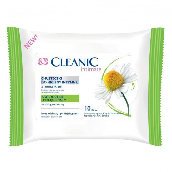 Servetele Umede Intime cu Musetel CLEANIC, 10 Buc/Set, Servetele Umede, Servetele Delicate, Servetele Intime, Servetele Umede Femei