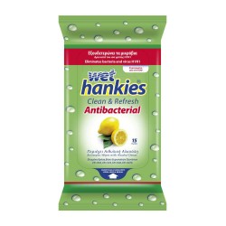 Pachet 15 Servetele Umede Antibacteriene Wet Hankies Clean and Refresh, Parfum de Lamaie, Servetele Umede Dezinfectante, Servetele Dezinfectante, Pachet Servetele Umede, Servetele Umede la Pachet, Servetele Antibacteriene, Servetele Wet Hankies