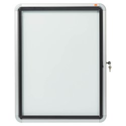 Avizier Magnetic 4xA4 Nobo, Carcasa Metalica Exterior, Lacat cu 2 Chei, Alb, Aviziere Magnetice, Avizier Nobo, Aviziere Nobo, Avizier Scoala, Avizier Scolar, Aviziere Magnetice Scoala, Aviziere Scolare Magnetice, Avizier cu Lacat, Avizier Exterior