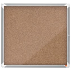 Avizier din Pluta 6xA4 Nobo, Carcasa Metalica pentru Interior, Sticla Frontala 4 mm, Lacat cu Chei, Maro, Aviziere Pluta, Avizier Nobo, Aviziere Nobo, Avizier Scoala, Avizier Scolar, Avizier de Pluta, Aviziere Scolare din Pluta, Avizier cu Lacat