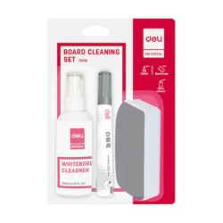 Kit Whiteboard DELI Universal, Solutie de Curatare de 100 ml, Marker cu Varf de 2mm si Burete Magnetic, 3 Buc/Set, Set pentru Panouri Whiteboard, Set Curatare Panou Whiteboard, Set Intretinere Panou Whiteboard, Set cu Marker Placa Whiteboard Kit Whiteboard DELI Universal, Solutie de Curatare de 100 ml, Marker cu Varf de 2mm si Burete Magnetic, 3 Buc/Set, Set pentru Panouri Whiteboard, Set Curatare Panou Whiteboard, Set Intretinere Panou Whiteboard, Set cu Marker Placa Whiteboard