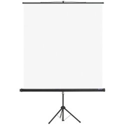 Ecran de Proiectie Manual pe Trepied Memoboards, 150x150cm, Ecran Proiectare Pentru Scoala, Ecran Alb pentru Prezentari, Eran Prezentare Birou, Ecran pentru Prezentare cu Trepied, Ecran Proiecte cu Suport