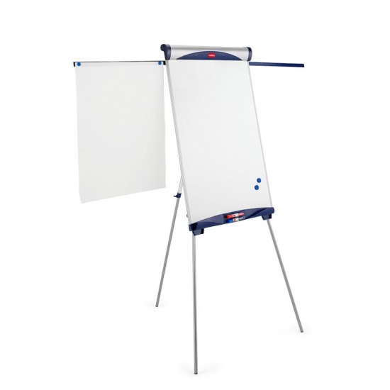 Flipchart Magnetic cu Trepied SHARK, 68x100 cm, Inaltime Ajustabila, Tabla Magnetica Alba, Tabla pentru Prezentari