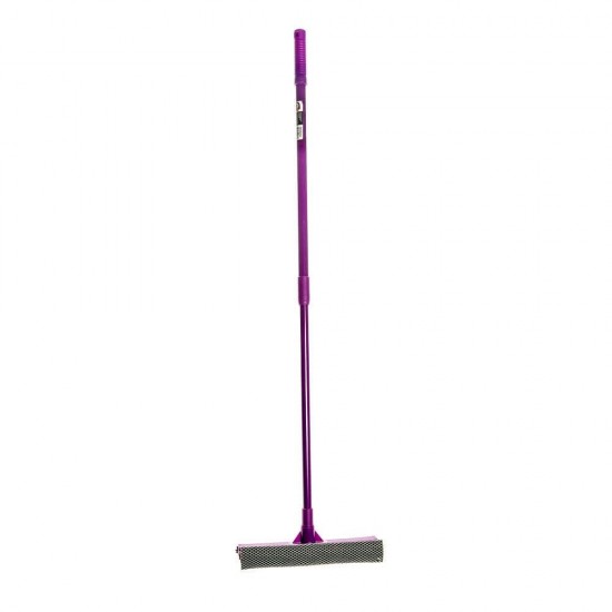 Stergator de Geamuri OTI, 25x60 cm, Coada Telescopica cu Lungime 90 cm, Culoare Mov, Racleta pentru Geamuri, Raclete Geamuri OTI, Stergatoare pentru Geam, Ustensile de Spalat Geamuri, Stergator Profesional de Geamuri