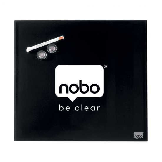 Tabla Magnetica din Sticla Nobo, 45x45 cm, Negru, Accesorii Diamond, Table Magnetice, Tabla Scriere, Tabla pentru Scris, Tabla Markere, Tabla pentru Markere, Tabla Magnetica Neagra, Tabla Nobo, Table Nobo, Tabla cu Accesorii, Tabla din Sticla