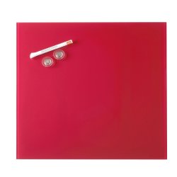 Tabla Magnetica din Sticla Nobo, 30x30 cm, Rosu, Accesorii Diamond, Table Magnetice, Tabla Scriere, Tabla pentru Scris, Tabla Markere, Tabla pentru Markere, Tabla Magnetica Rosie, Tabla Nobo, Table Nobo, Tabla cu Accesorii, Tabla din Sticla