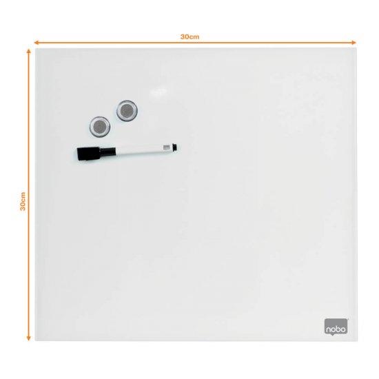 Tabla Magnetica din Sticla Nobo, 30x30 cm, Alba, Accesorii Diamond, Table Magnetice, Tabla Scriere, Tabla pentru Scris, Tabla Markere, Tabla pentru Markere, Tabla Magnetica Alba, Tabla Nobo, Table Nobo, Tabla cu Accesorii, Tabla din Sticla