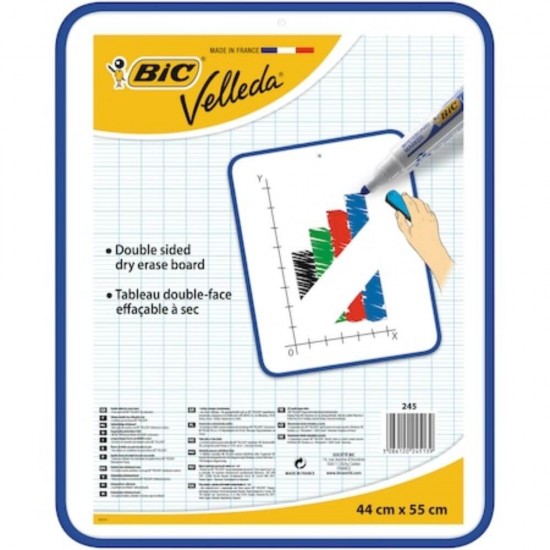 Whiteboard BIC Velleda Office, Dimensiuni 44x55 cm, Albastra, Tabla BIC, Tabla Alba, Tabla Alba BIC, Tabla Velleda, Tabla Ofiice, Tabla Alba de Scris, Tabla Alba Mica, Tabla Alba Whiteboard, Whiteboard, Accesorii de Birou