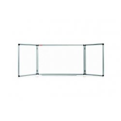 Tabla Magnetica Triptica cu Rama din Aluminiu Memoboards, 100x170cm, Tabla Magnetica pentru Prezentari, Tabla Magnetica Triptica pentru Scoala, Tabla AlbaTriptica pentru Birou, Tabla Magnetica Aluminiu