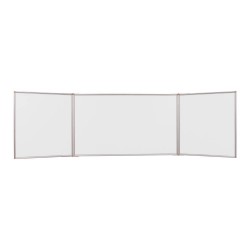 Tabla Magnetica Triptica cu Rama din Aluminiu  Memoboards, 90x120cm, Tabla Alba pentru Prezentari, Tabla Magnetica Triptica pentru Scoala, Tabla AlbaTriptica pentru Birou, Tabla Magnetica Aluminiu