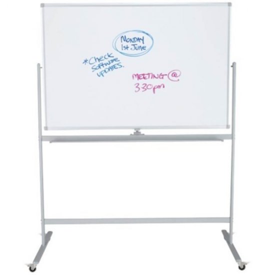 Tabla Magnetica Mobila cu Rama din Aluminiu Memoboards Standard, 90x120cm, Tabla Magnetica pentru Prezentari, Tabla Magnetica pentru Scoala, Tabla Alba pentru Birou, Tabla Magnetica Aluminiu