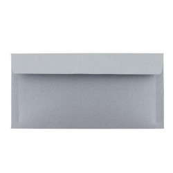 Plicuri Argintii DL DACO, 25 Buc/Set, 110x220 mm, 120 g/m², cu Clapeta Siliconica, Plic Argintiu, Plic Colorat, Plicuri cu Clapeta Siliconica, Plicuri DL cu Lipire Siliconica, Plicuri Colorate, Plicuri DL Colorate